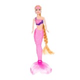 Papusa printesa model sirena Roz, Blonda, 33 cm, ATU-083020, Plastic, Oem