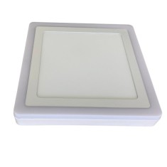 Spot LED Patrat Aplicat Doua Culori 24+12W 3000k-6500k Trei Functii foto