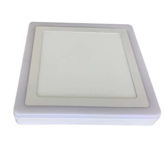 Spot LED Patrat Aplicat Doua Culori 24+12W 3000k-6500k Trei Functii