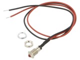 Lampă LED convexă roșie 1,7VDC &Oslash;6mm BIVAR
