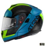 Cumpara ieftin Casca modulabila pentru scuter - motocicleta MT Atom SV Adventure A7 albastru lucios Pinlock ready &ndash; tip MT-V-16 XS (53/54cm)