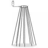 Instalatie brad 500 LED-uri albastru 500 cm interior/exterior