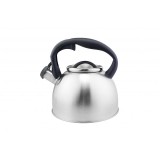 Ceainic din inox cu fluier Floria ZLN1269, Exterior polishat, Compatibil gaz, electric &amp; inductie, Capacitate 3L