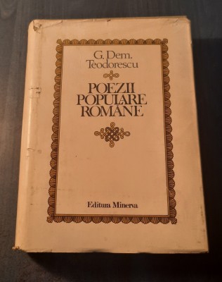 Poezii populare romane G. Dem. Teodorescu foto
