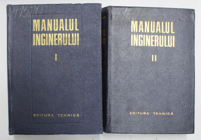 MANUALUL INGINERULUI , VOL. I - II , MATEMATICA - FIZICA / MECANICA - CHIMIE GENERALA - MASURARI , 1965 foto