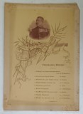 PROGRAMUL PIESELOR MUZICALE DE LA BANCHETUL OFERIT D- LUI COLONEL C.Z.BOERESCU , REG. MHAI VITEAZUL , GRAFICA de MUTZNER , 1898 ,