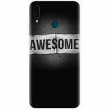 Husa silicon pentru Huawei Y9 2019, Awesome Label Dark