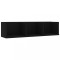 vidaXL Raft de perete CD-uri, negru, 75 x 18 x 18 cm, PAL