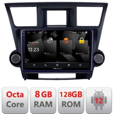 Navigatie Toyota Highlander 2007-2013 Android Octa Core Qualcomm 2K Qled 8+128 DTS DSP 360 4G Optical CarStore Technology foto