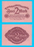 Germania (p#62) 2 Mark 1922 aUNC+ &#039;Darlehnskassenschein&#039;