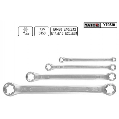 Set 4 chei inelare TORX E6-E24 YATO foto