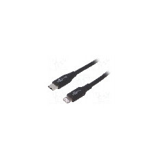Cablu mufa Apple Lightning, USB C mufa, USB 2.0, lungime 2m, negru, Goobay - 39447