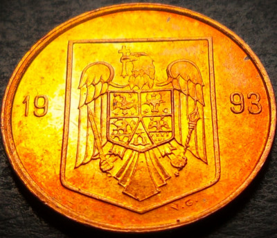 Moneda 1 LEU - ROMANIA, anul 1993 *cod 4227 B = A.UNC luciu batere foto