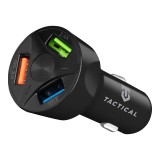 Incarcator Auto USB Tactical LZ-337, 3 x USB, 18W, Quick Charge, Negru