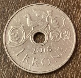 C50 - Moneda foarte veche - Norvegia - 1 koroana - 2016