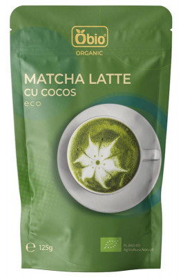 Matcha Latte cu Cocos Bio 125 grame Obio foto