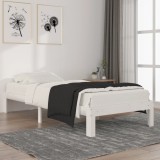 VidaXL Cadru de pat, alb, 90x200 cm, lemn masiv de pin