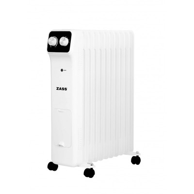 Calorifer electric cu ulei Zass, 2500 W, 11 elementi, termostat reglabil, maxim 20 mp, Alb/Negru foto