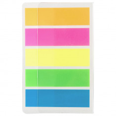 Index Adeziv Plastic, Deli Stick Up, 12x44 mm, 5 Culori Pastel, 100 File, Index Plastic cu Adeziv, Evidentiatoare pentru Carti si Caiete, Sticky Index