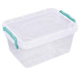 Cutie de Depozitare, din Plastic, Transparenta, Inchidere cu Capac, 1.5l, Oem