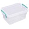 Cutie de Depozitare, din Plastic, Transparenta, Inchidere cu Capac, 1.5l