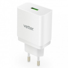 Incarcator de Retea Vetter Universal Travel Charger Quick Charge 3.0 White TCVTQC18W1