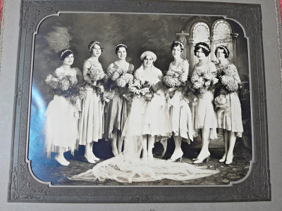 Fotografie nunta a unor romani stabiliti in America, perioada interbelica foto