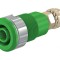 Soclu Banană 4mm Verde Aurit Alamă 32A 1kV