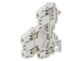Conector &Icirc;mbinare Șine 0,2-6mm&sup2; 4 Borne Gri 6mm, TE Connectivity