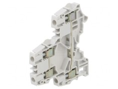 Conector &Icirc;mbinare Șine 0,2-6mm&sup2; 4 Borne Gri 6mm