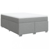 Cumpara ieftin Pat continental, gri deschis, 140x200 cm, material textil