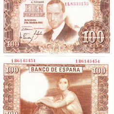 Spania 100 Pesetas 1953 P-145a UNC