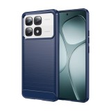 Husa carbon pentru xiaomi 14t pro, tech protects anti-soc, blue