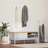 vidaXL Bancă de hol cu sertar Alb 115 x 40 x 45 cm Lemn de pin masiv 42011244