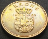 Moneda 1 COROANA - DANEMARCA, anul 1965 * cod 3408, Europa