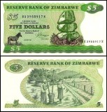 Zimbabwe 1983 - 5 dollars, KJM, UNC