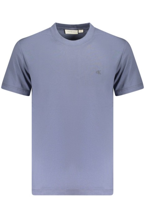 Calvin Klein Jeans Tricou Heavy Jersey Monogram barbati, cu logo brodat, Regular fit, Albastru inchis, L