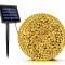 Instalatie solara decorativa 45m, 450 LED, Alb cald, BZRSH, telecomanda, 8 moduri de iluminare