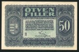 q810 UNGARIA BANCNOTA DE 50 filler 1920 serie 11 APROAPE NECIRCULATA aUNC