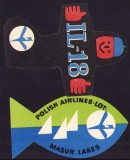 A2956N Lot 2 etichete reclamă Polish Airlines LOT Polonia comunistă