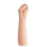Dildo gros PRETTY LOVE Leon Fist, &icirc;n formă de m&acirc;nă cu pumn pentru fisting, lungime 35.5 cm, material TPR, culoarea pielii