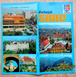 Sibiu si judetul Sibiu,anii &#039;80.Reclama turistica cu harta si informatii.