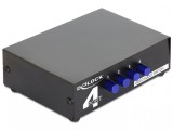 Switch Audio / Video 4 porturi manual bidirectional, Delock 87637