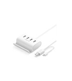 Hub UGREEN USB 2.0 OTG cu 4 porturi, 50 cm, Alb