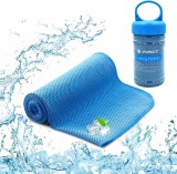 Prosop de racire pentru fitness YQXCC, microfibra, albastru, 120 x 30 cm