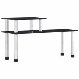 Cumpara ieftin Raft de bucatarie, negru, 45x16x26 cm, sticla securizata