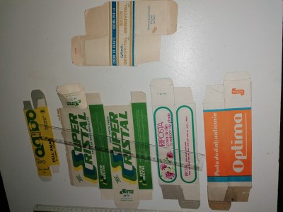 LOT 5 AMBALAJE / ETICHETA / RECLAMA /VECHI PRODUSE COSMETICE - foto