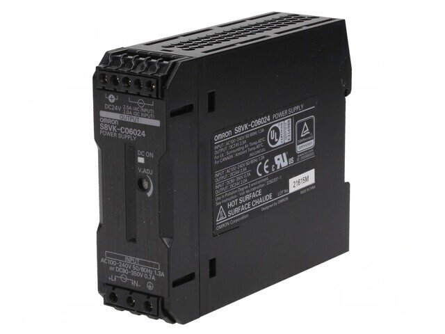 Alimentator Pulsatoriu 60W 24V 2.5A pentru Şină DIN