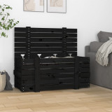 Cutie de depozitare, negru, 91x40,5x42 cm, lemn masiv de pin GartenMobel Dekor, vidaXL