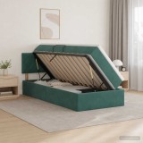 Cumpara ieftin Pat cu storage cu headboard Verde inchis 90 x 200 cm Catifea